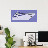 Luxury Yacht Poster (Thuiskantoor)