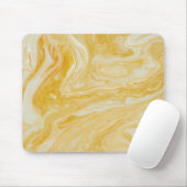 Luxury Yellow White Marble Muismat (Met muis)