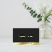 Luxury Your Custom Text Elegant Black And Gold Visitekaartje (Staand voorkant)