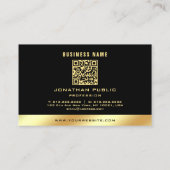 Luxury Your Custom Text Elegant Black And Gold Visitekaartje (Achterkant)