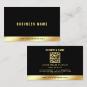 Luxury Your Custom Text Elegant Black And Gold Visitekaartje (Voorkant / Achterkant)