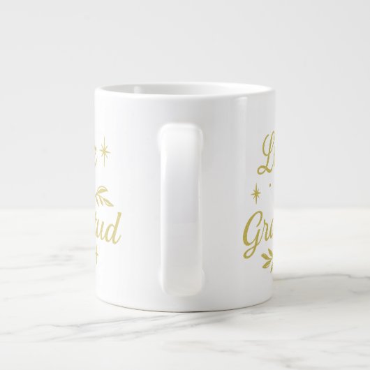 Luz y Gratitud ✨ | Elegant Gold Christmas Design Extra Grote Beker (Achterkant)