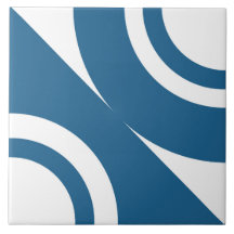 Luza geometrische moderne keramische tegel - blauw