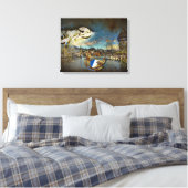 LUZERN Grunge - Canvas Afdruk (Insitu (Slaapkamer))