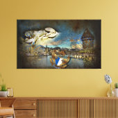 LUZERN Grunge - Canvas Afdruk (Insitu (Woonkamer))