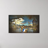 LUZERN Grunge - Canvas Afdruk (Voorkant)