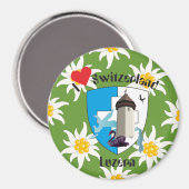 Luzern Schweiz Magnet Magneet (Voorkant / Achterkant)