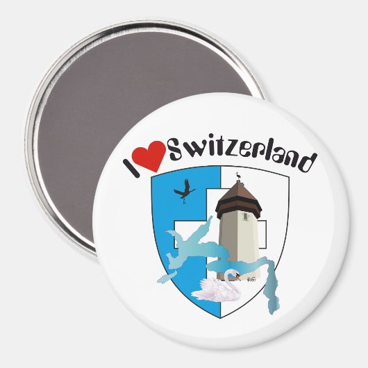 Luzern Schweiz Magnet Magneet (Voorkant / Achterkant)