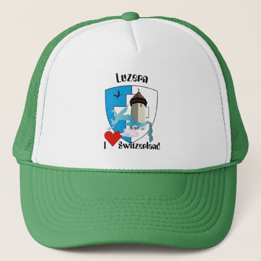 Luzern Schweiz Mütze Trucker Pet (Voorkant)