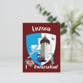 Luzern Schweiz Postkarte Briefkaart (Staand voorkant)