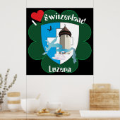 Luzern Schweiz Zwitserland Poster (Keuken)