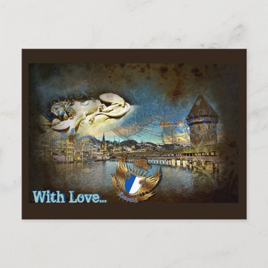 LUZERN Vintage Grunge - Carte postale (Devant)
