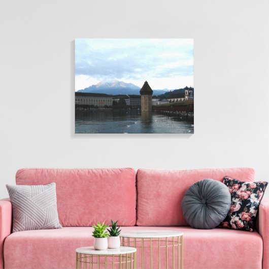 Luzern, Zwitserland Canvas Afdruk (Insitu (Woonkamer))