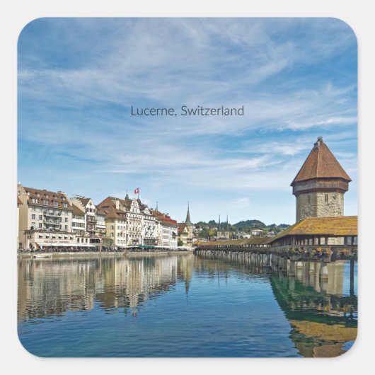 Luzerne, Zwitserland Vierkante Sticker (Voorkant)
