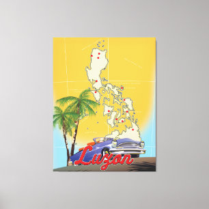 Luzon Filipijnen Reisposter Canvas Afdruk