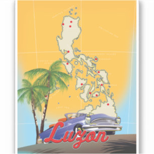 Luzon Filipijnen Reisposter Sticker