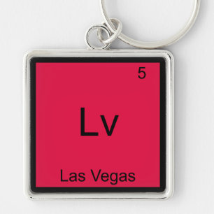 Lv - Las Vegas City Chemie Elementsymbool T-shirt Sleutelhanger