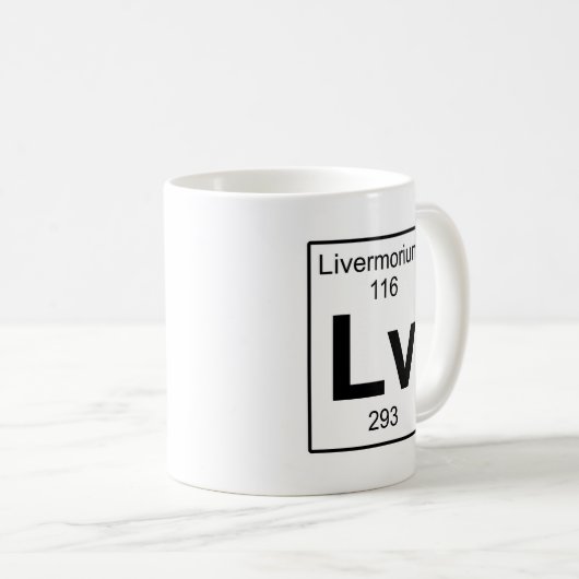 Lv - Livermorium Koffiemok (Voorkant rechts)