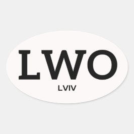 Lviv IATA-Sticker 1 Ovale Sticker