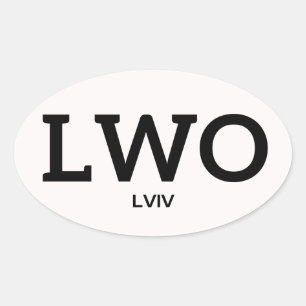 Lviv IATA-Sticker 1 Ovale Sticker