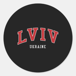 Lviv Oekraïne Hoge School Universiteit Stijl Ronde Sticker