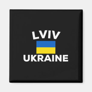 Lviv Oekraine Oekraïense Vlag Land Stad Toerist S Magneet