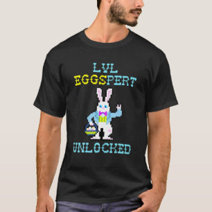 LVL Eggspert Unlocked Funny Gaming Egg Hunt Pasen T-shirt