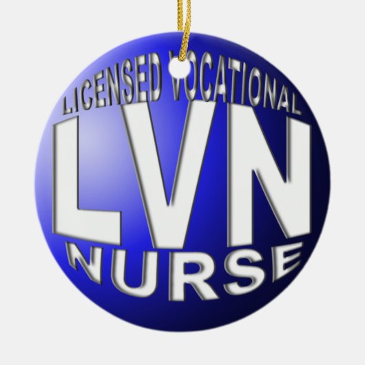 LVN BLUE BALL CHRISTMAS ORNAMENT NURSE (Voorkant)