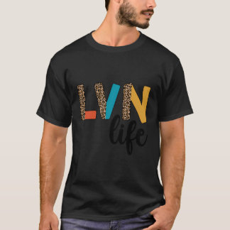 Lvn Leven Lvn Verpleegster Luipaard Gediplomeerde T-shirt