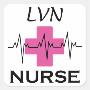 LVN Nurse Vierkante Sticker