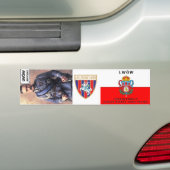 Lwów Piłsudski Pogoń Lwów Bumpersticker (Op auto)