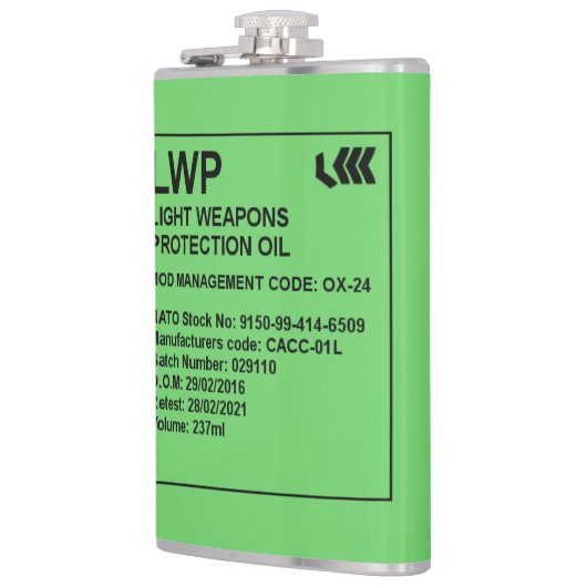 LWP Olie 8oz Tin Heupfles (Links)