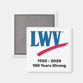 LWV 100 jaar sterke Square Magnet Magneet (Voorkant / Achterkant)