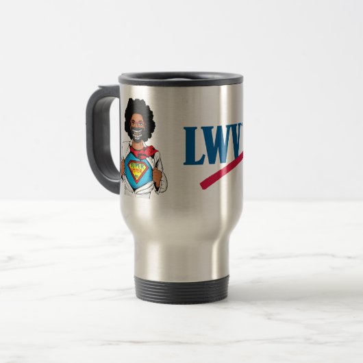 LWV Super Voter Travel Mug Reisbeker (Voorkant links)