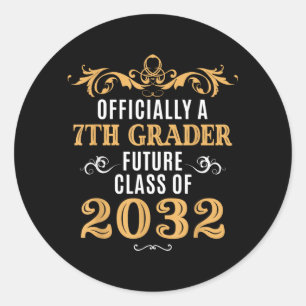 Ly een 7e-klasser Toekomst Cl 2032 Vintage Eerste  Ronde Sticker