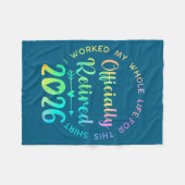 Ly Retired 2026 Funny Retirement For Women  Fleece Deken (Voorkant (Horizontaal))