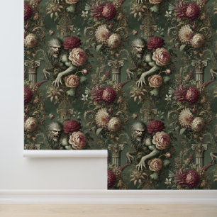 Lycanthropic Verdant – Gothic Floral Design Behang
