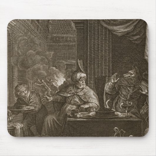 Lycaon Metamorphosed in a Wolf, 1731 (graving) Muismat (Voorkant)