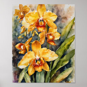 Lycaste orchideeën   Positieve energie Poster