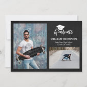 Lycée - 2e Faire-part Photo Chalk noir (Devant)