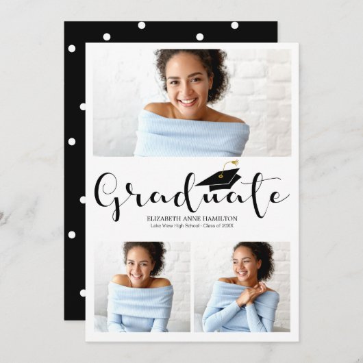 Lycée 3 Faire-part photo (Devant / Derrière)