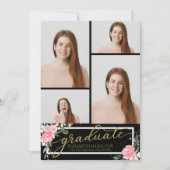 Lycée Faire-part 4 Photo Floral (Devant)