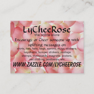 Lycheerose Psalm 23 visitekaartje