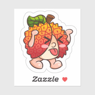lychees met mfevruchten sticker