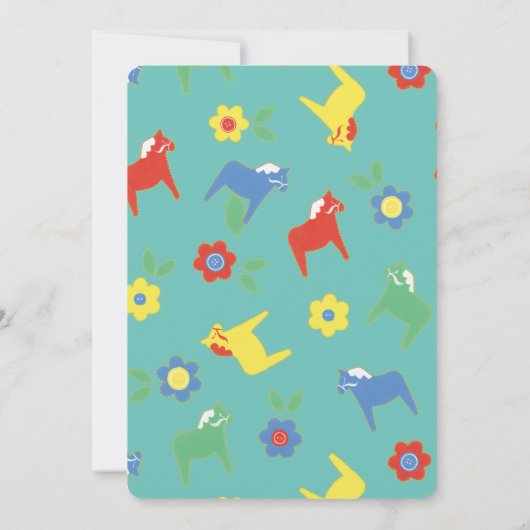 Lycka Till Baby shower Invitation Kaart (Achterkant)