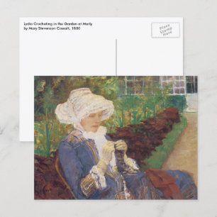 Lydia Crocheting in de tuin bij Marly, Mary Cassat Briefkaart