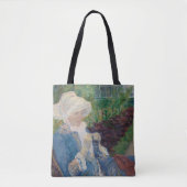 Lydia Crocheting in de tuin bij Marly Tote Bag (Voorkant)