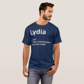 LYDIA Definition Personal Name Funny Gift T-shirt (Voorkant volledig)