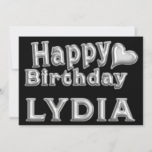 Lydia Joyeux Anniversaire Carte Carte de vœux avec