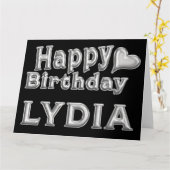 Lydia Joyeux Anniversaire Carte de Anniversaire su (Fleur jaune)